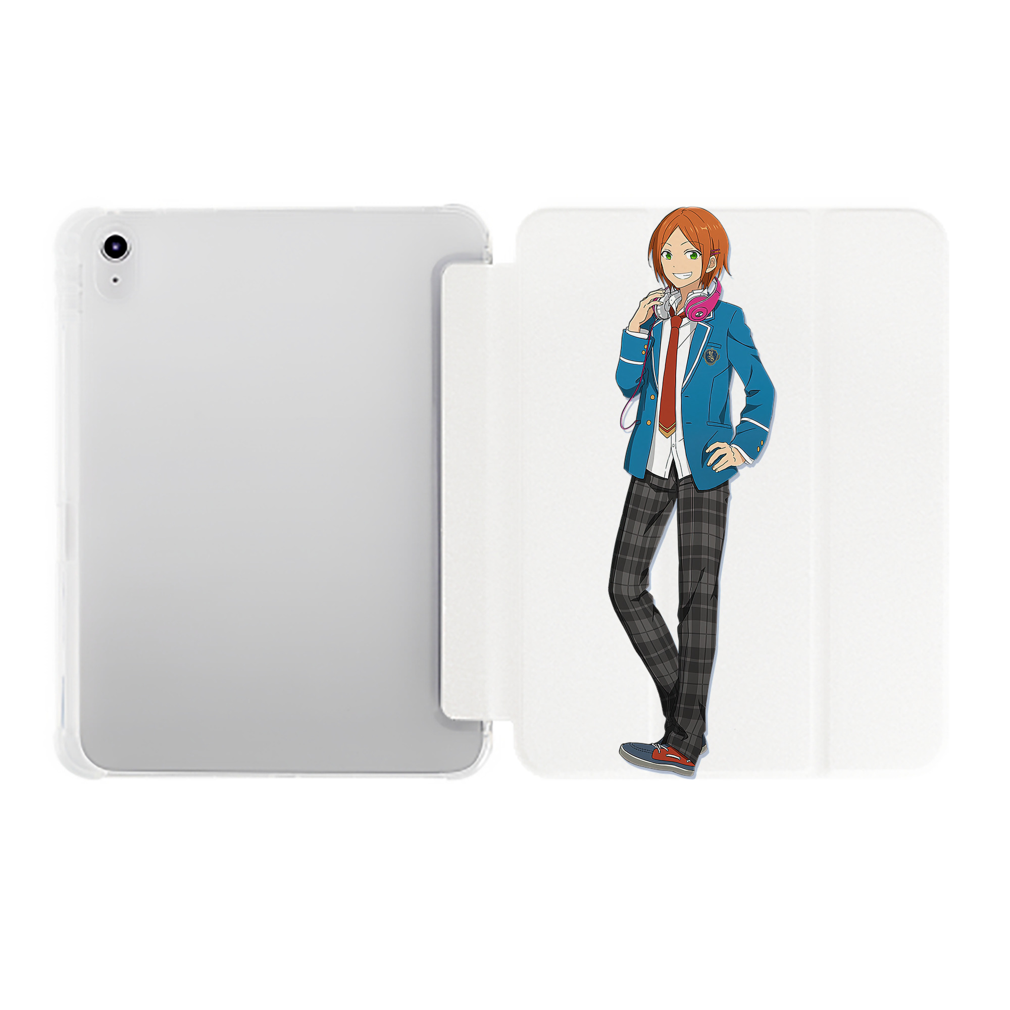 （画像用） あんさんぶるスターズ! Ensemble Stars IPad ケース ペン収納付き 三つ折りスタンド PUレザー×シリコン 対応機種9.5/10.5/10.9インチ